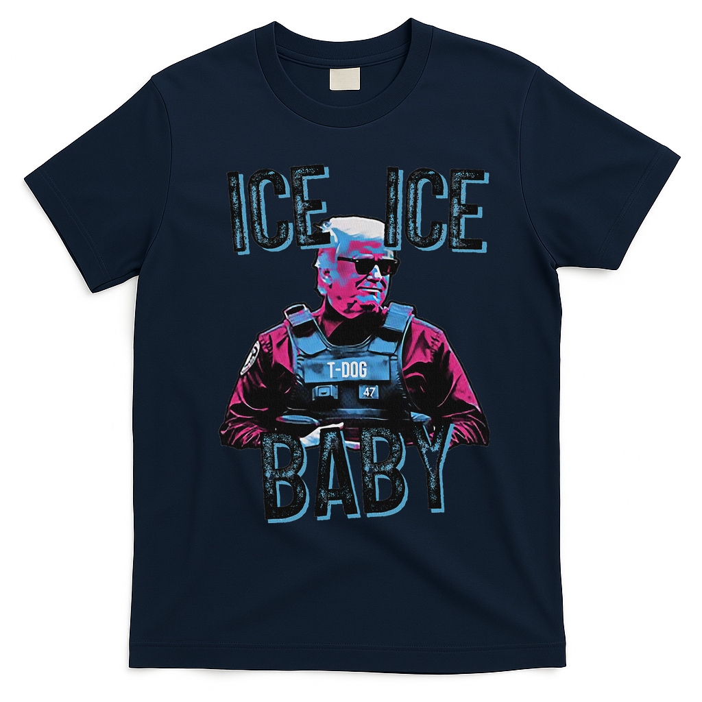 Trump Ice Ice Baby T-Shirt - Navy Blue