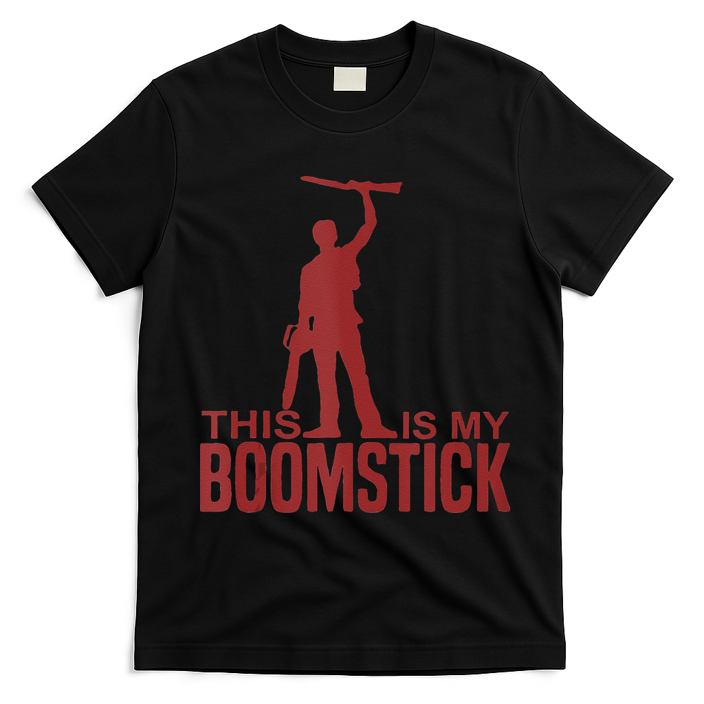 This Is My Boomstick Shotgun Chainsaw Dead Evil Halloween Gift T-Shirt - Black