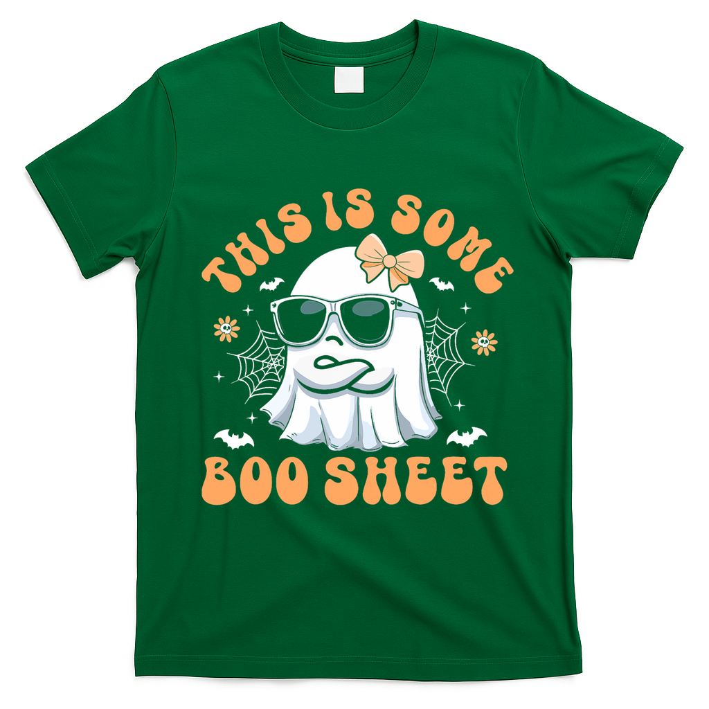 This Is Some Boo Sheet Cute Ghost Halloween T-Shirt - Irish Green