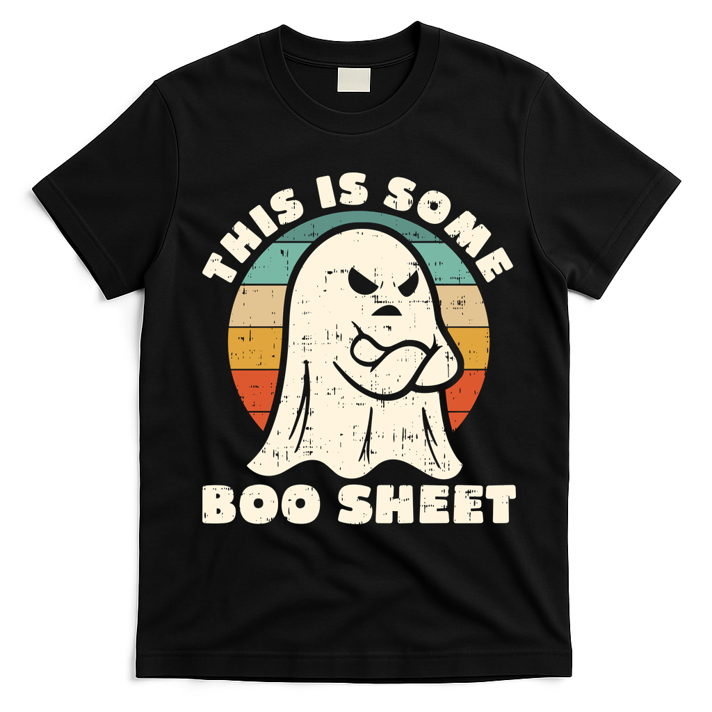 This Is Some Boo Sheet Funny Halloween Costumes Men Women T-Shirt - Black