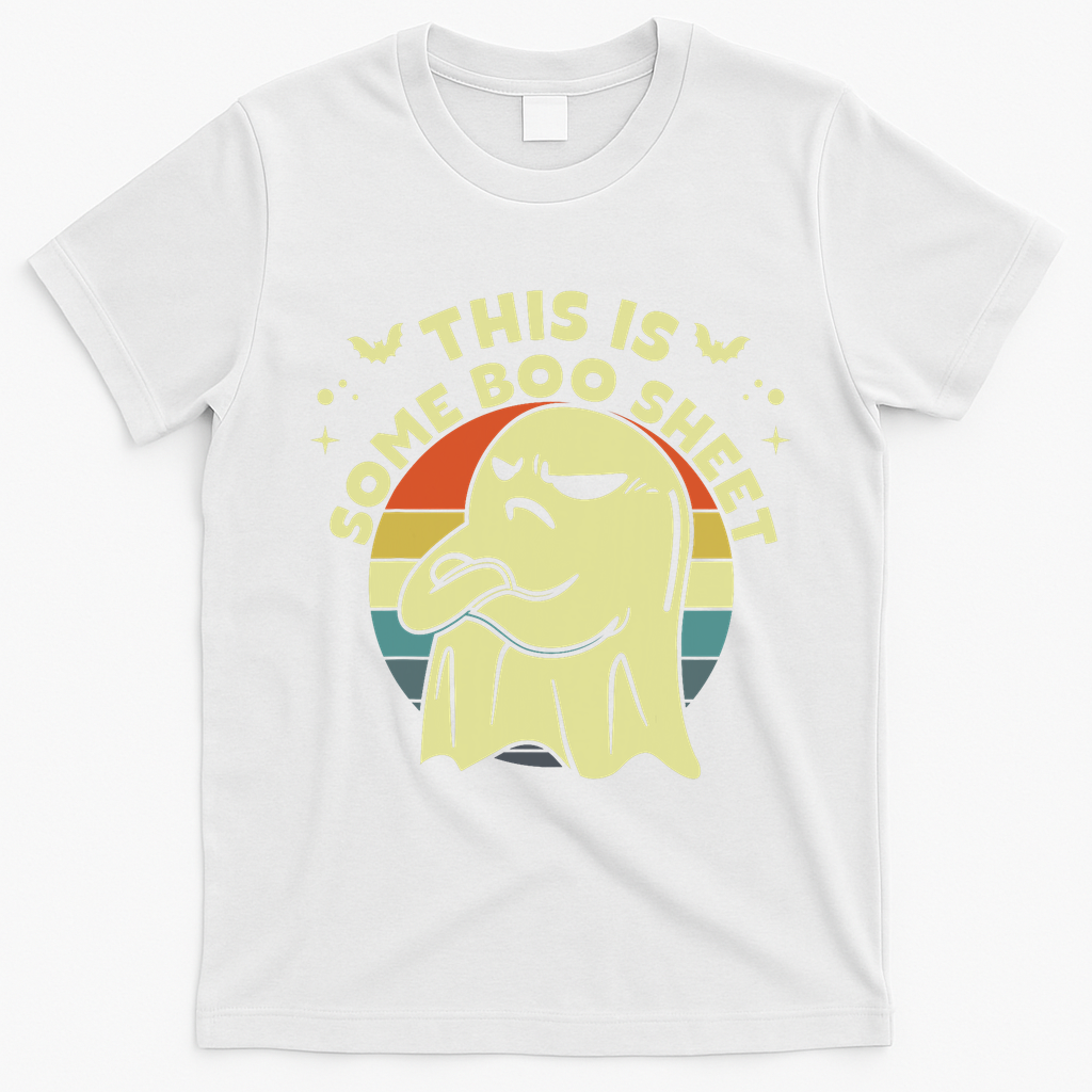 This Is Some Boo Sheet Ghost Halloween Costume Funny T-Shirt - White