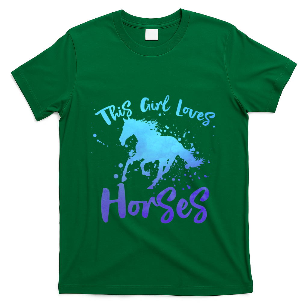 This Loves Horses Horseback Riding Equestrian Rider Mom Gift T-Shirt - Irish Green
