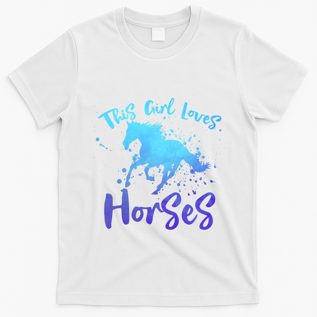 This Loves Horses Horseback Riding Equestrian Rider Mom Gift T-Shirt - White
