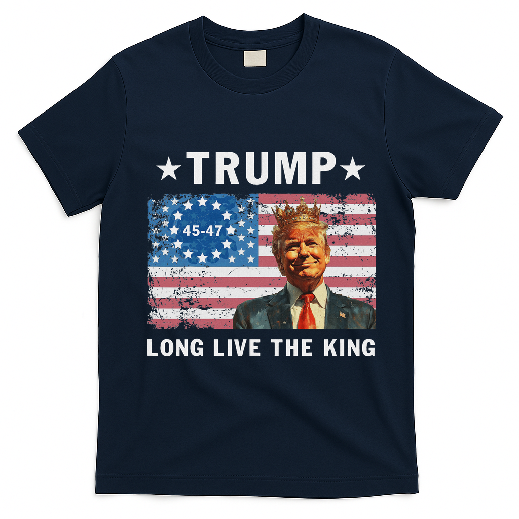 Trump Long Live The King T-Shirt - Navy Blue