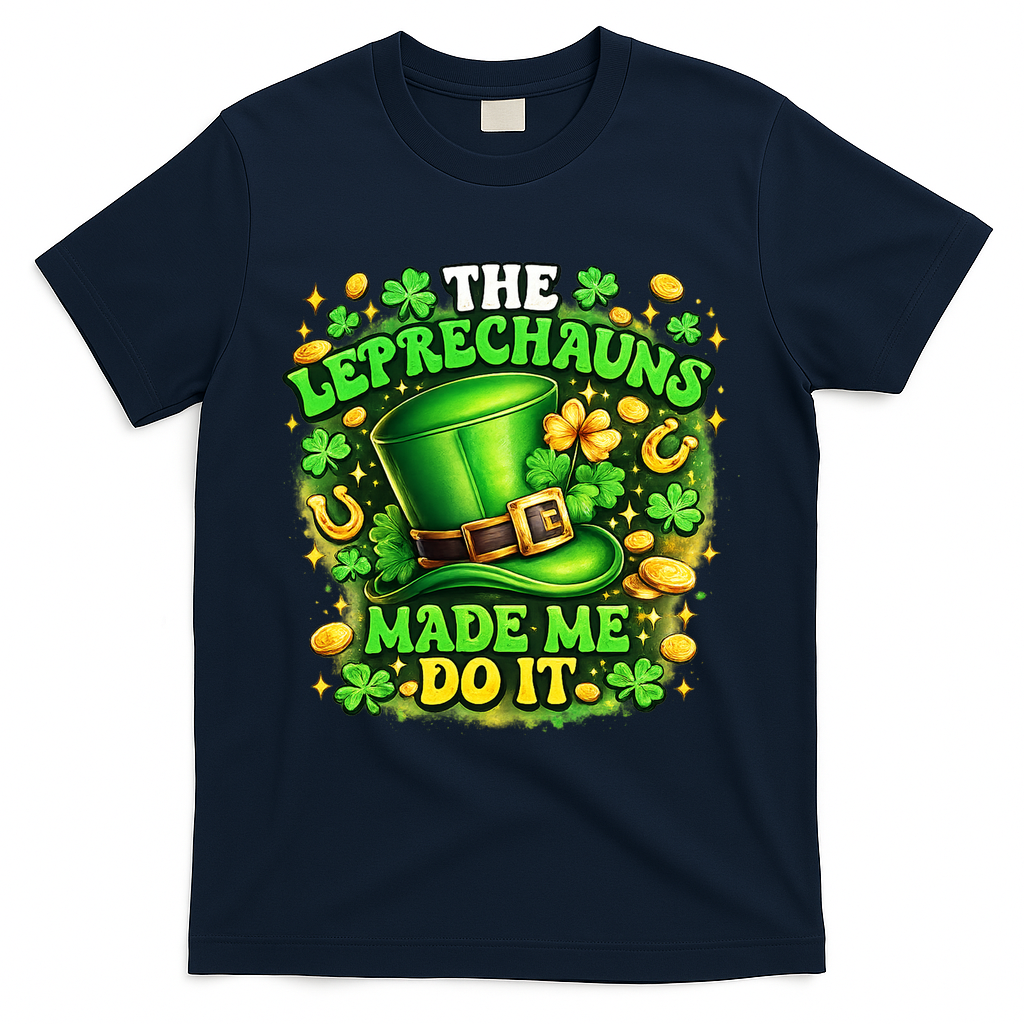 The Leprechauns Made Me Do It T-Shirt - Navy