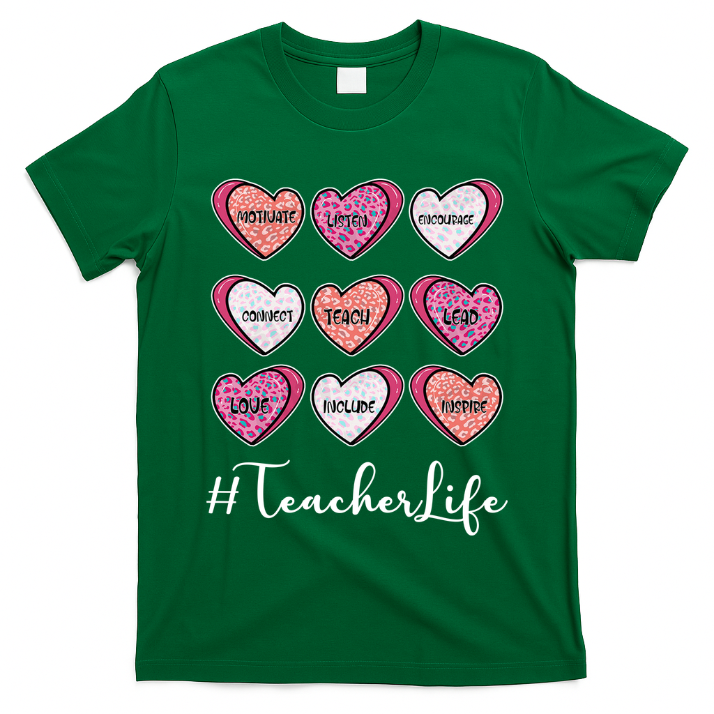 Teachers Life Valentines Day Heart Candy T-Shirt