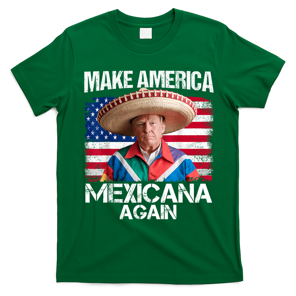 Trump Make America Mexicana Again Funny Mexican Latinos T-Shirt - Irish Green
