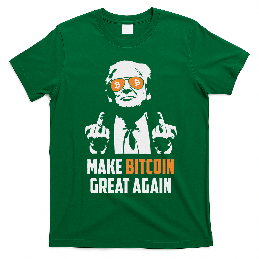 Trump Make Bitcoin Great Again Funny Maga Pro Trump T-Shirt - Irish Green