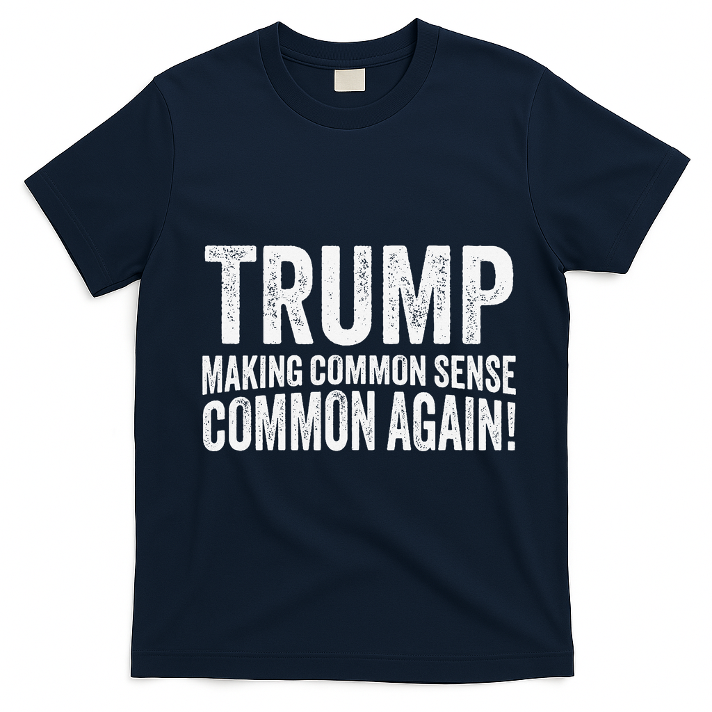 Trump Making Common Sense Common Again T-Shirt - Navy Blue