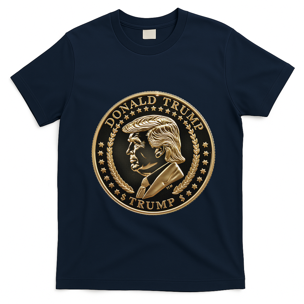 $Trump Meme Coin President Donald Trump T-Shirt - Navy Blue