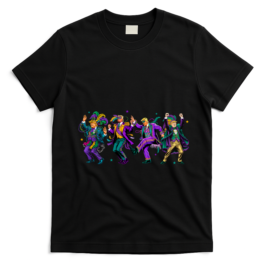 Trump Make Mardi Gras Great Again Funny Parade Costume Humor Gift T-Shirt - Black
