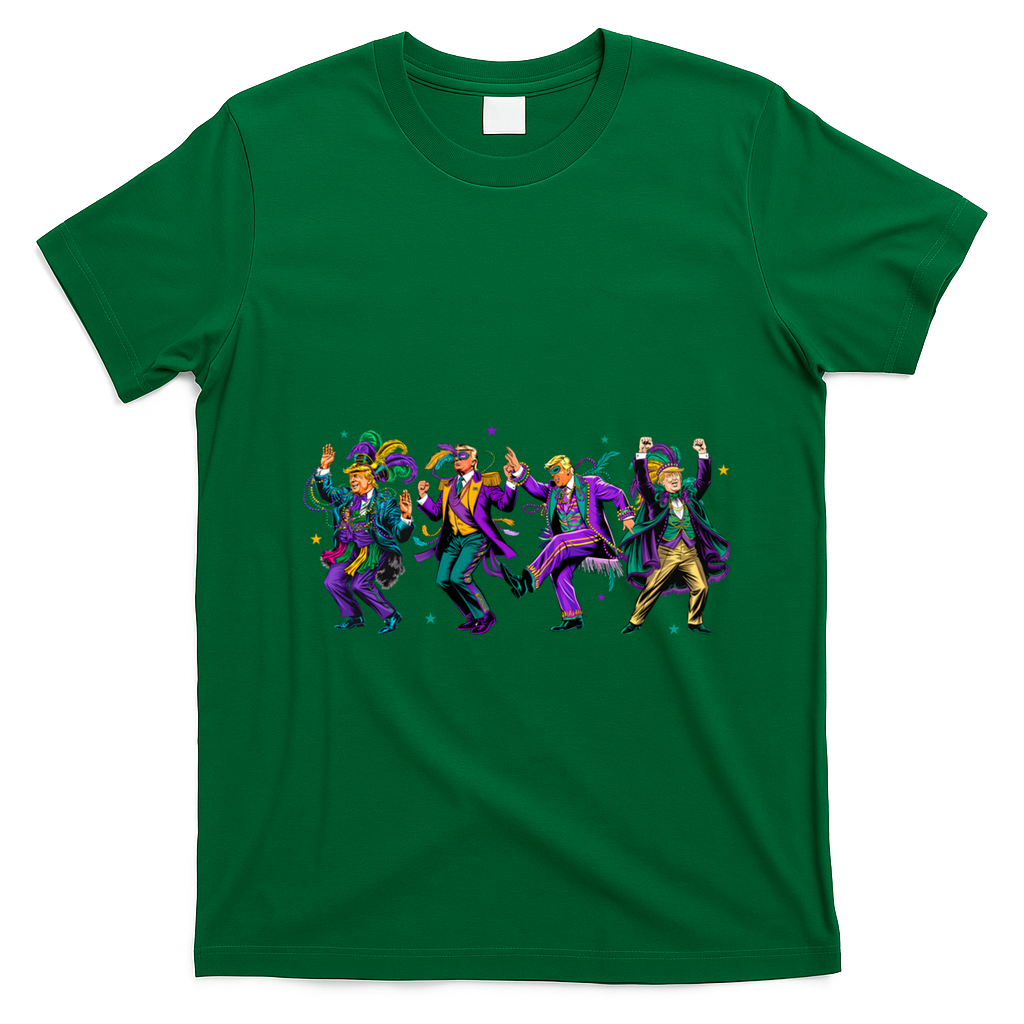 Trump Make Mardi Gras Great Again Funny Parade Costume Humor Gift T-Shirt - Irish Green