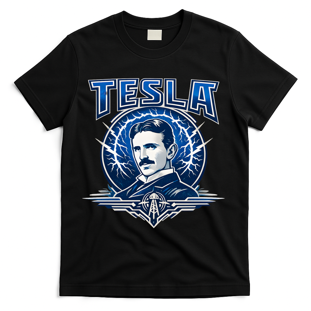Tesla Master Of Lightning T-Shirt - Black
