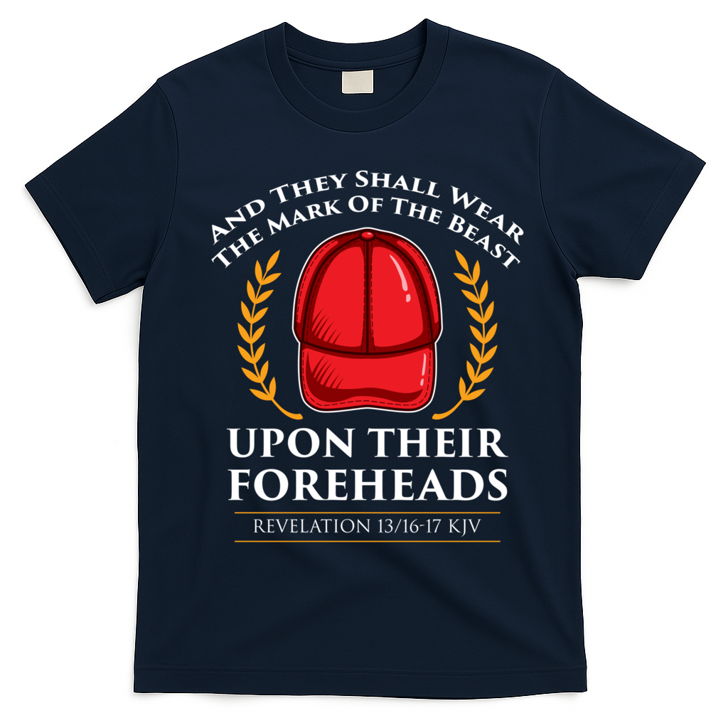 Trump Mark Of The Beast Anti Trump T-Shirt - Navy Blue