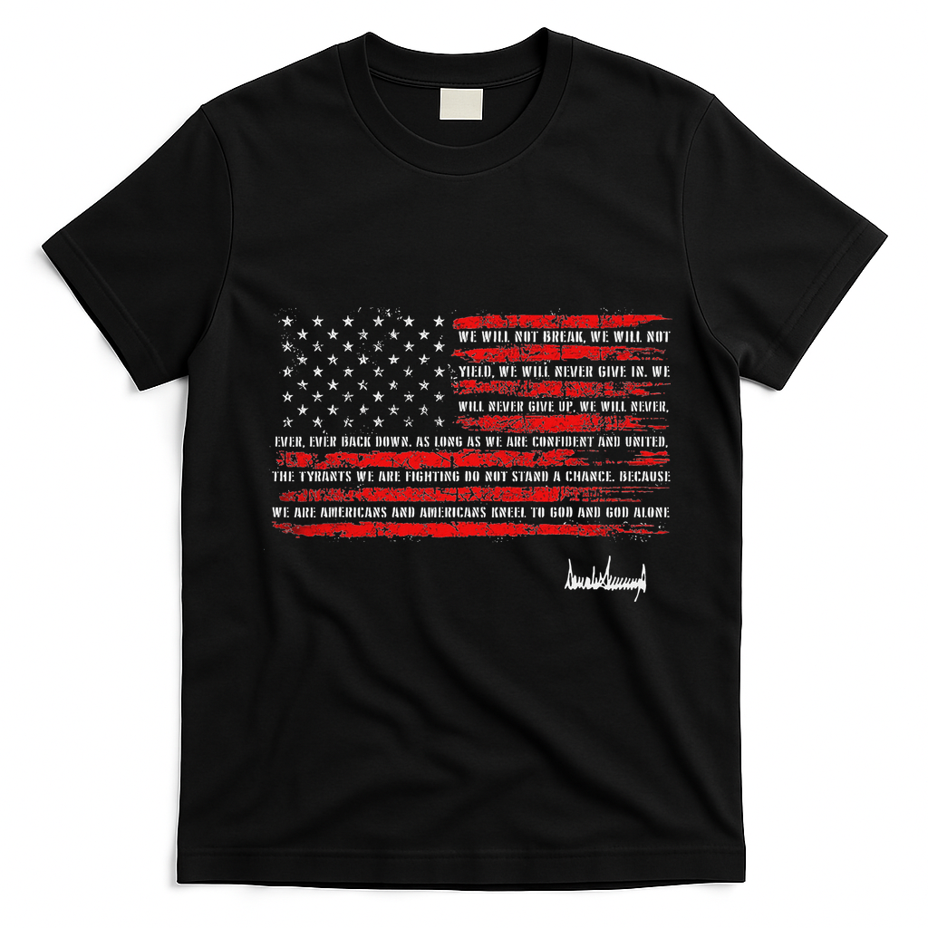 Trump Nation Proclamation Flag T-Shirt - Black