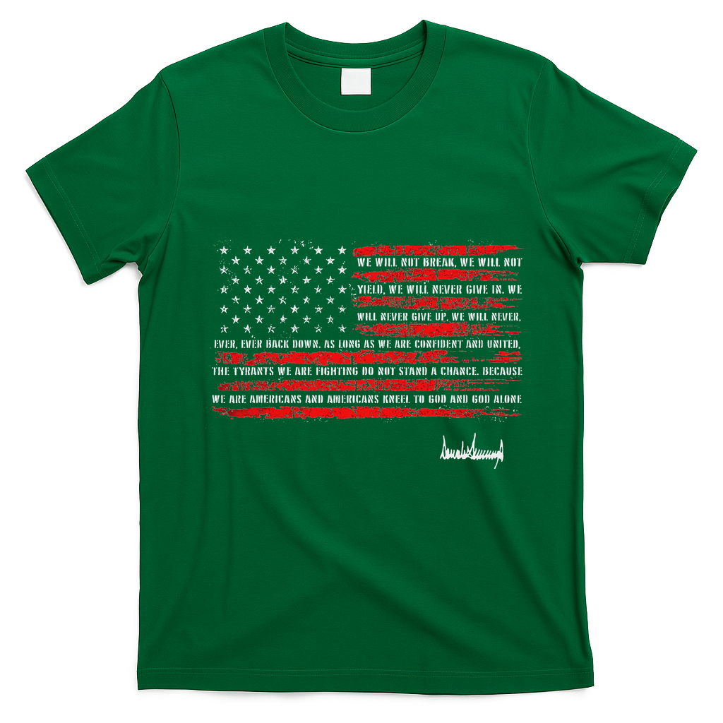 Trump Nation Proclamation Flag T-Shirt - Irish Green
