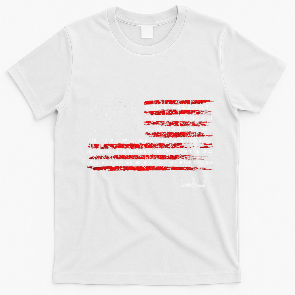 Trump Nation Proclamation Flag T-Shirt - White