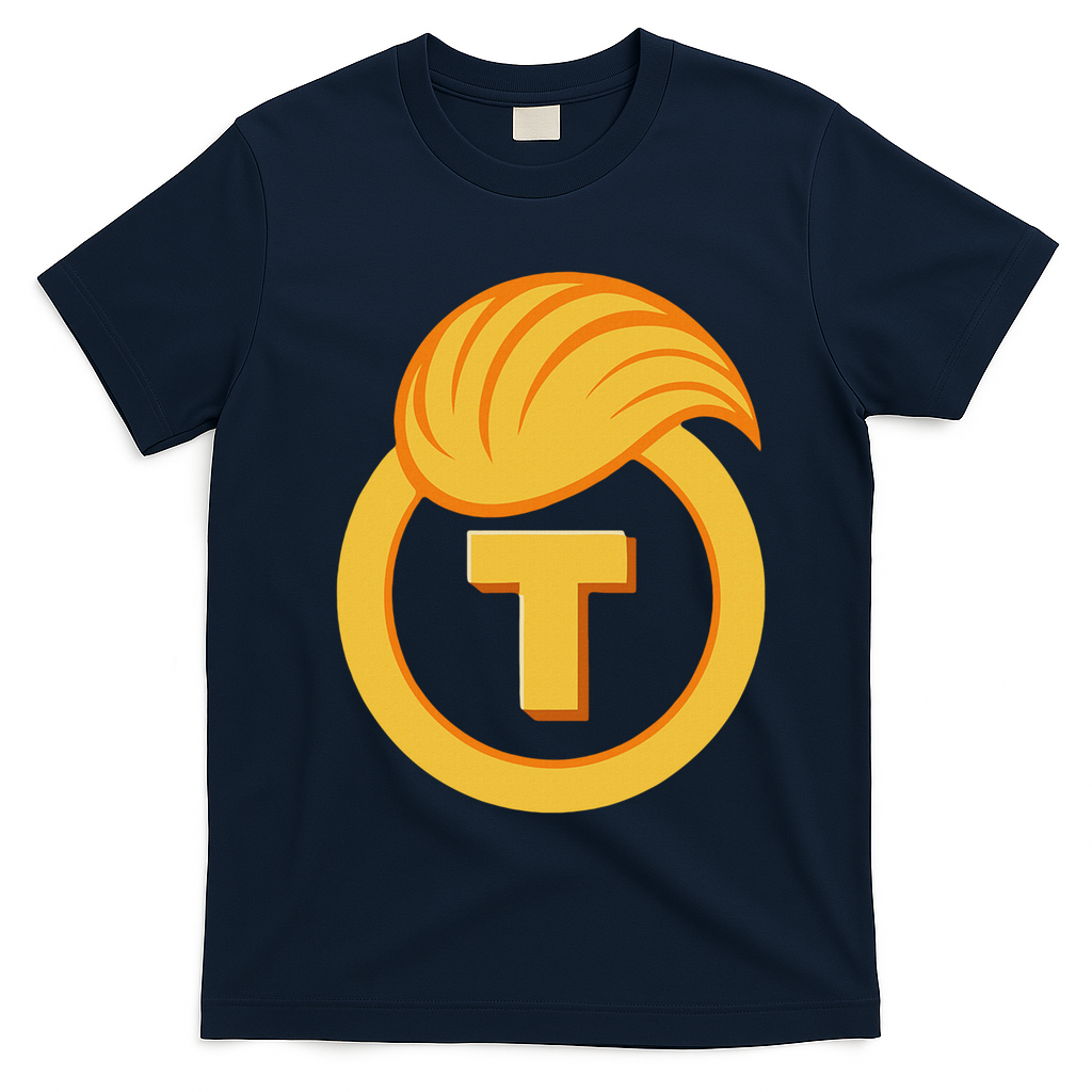 Trump Official Meme Coin Crypto President T-Shirt - Navy Blue