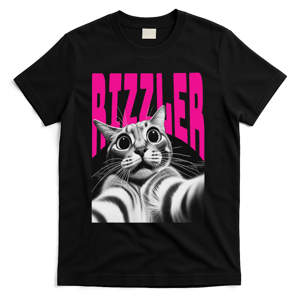 The Og Rizzmaxxer Rizz Funny Rizzler Cat Selfie T-Shirt - Black