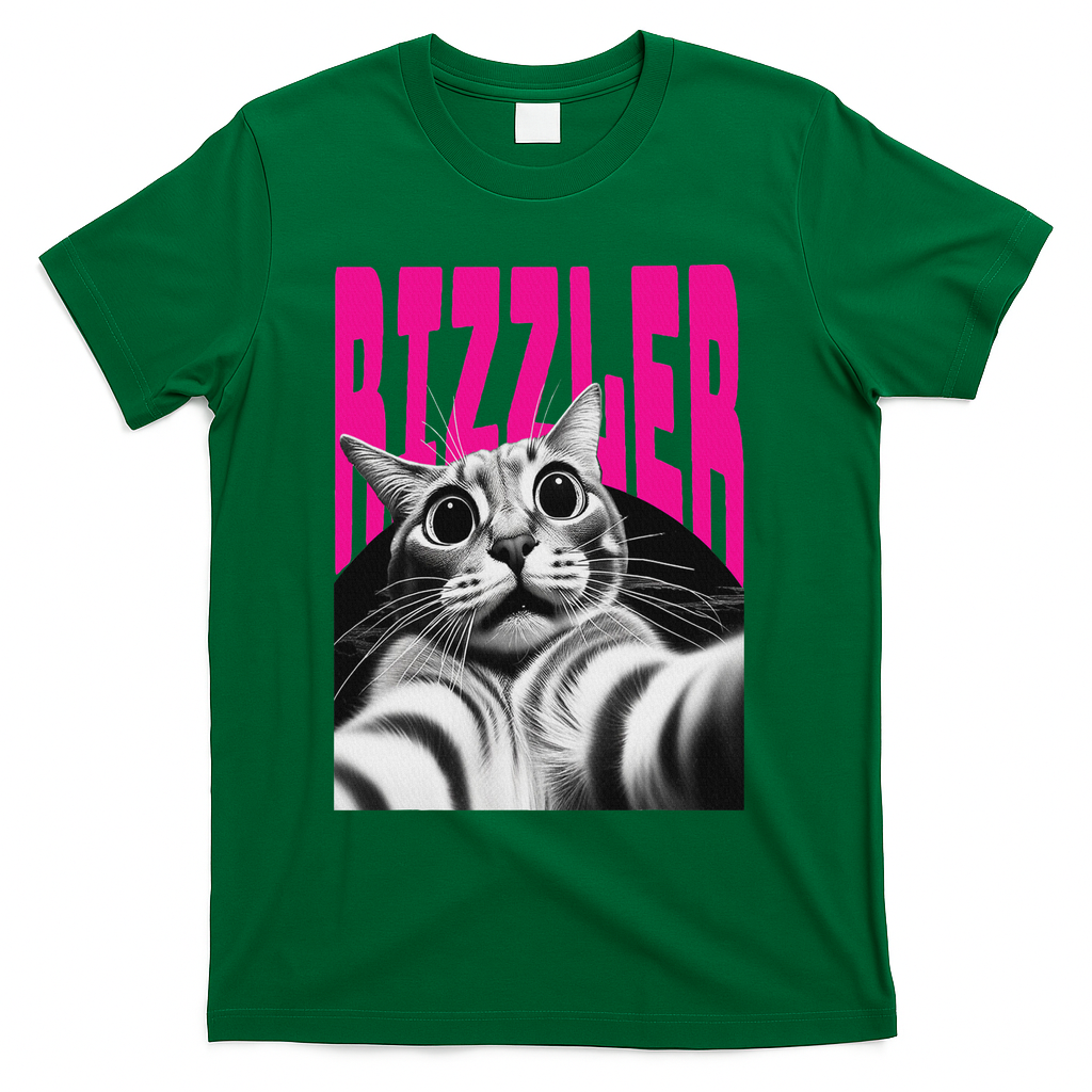 The Og Rizzmaxxer Rizz Funny Rizzler Cat Selfie T-Shirt - Green