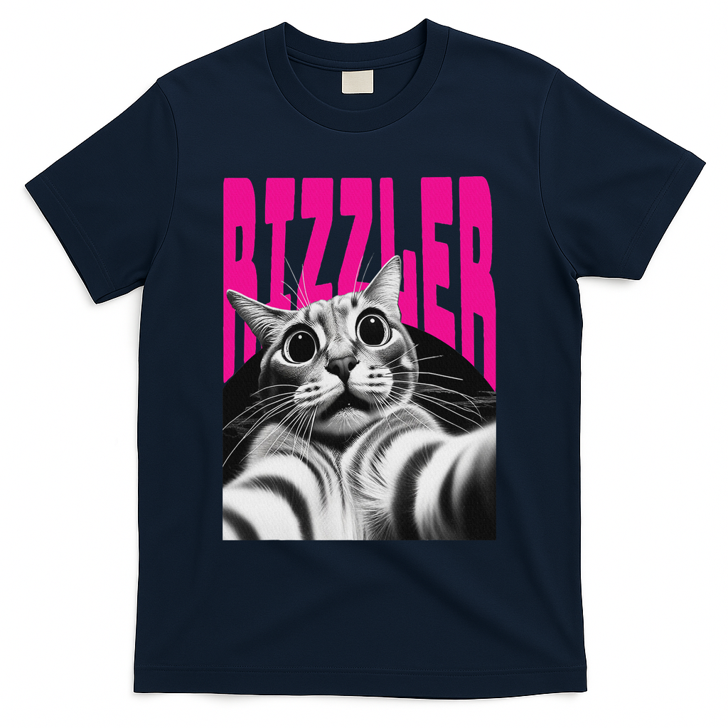 The Og Rizzmaxxer Rizz Funny Rizzler Cat Selfie T-Shirt - Navy