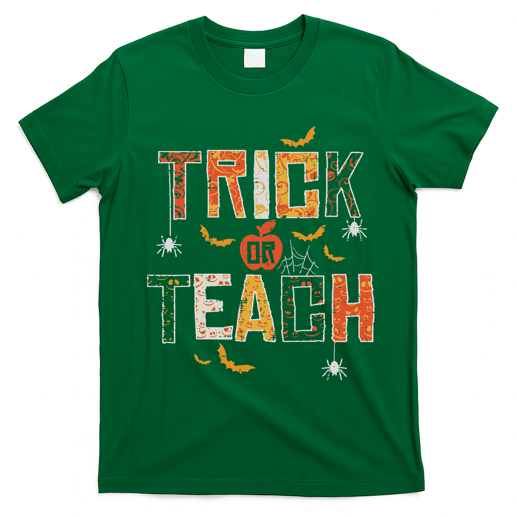 Trick Or Teach Retro Halloween Teacher Women Costume T-Shirt - Irish Green