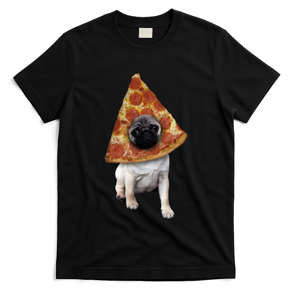 Pizza Pug Dog T-Shirt