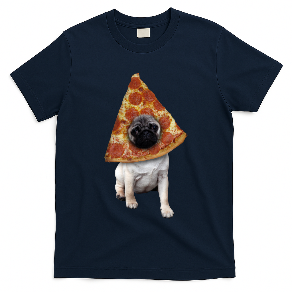 Pizza Pug Dog T-Shirt