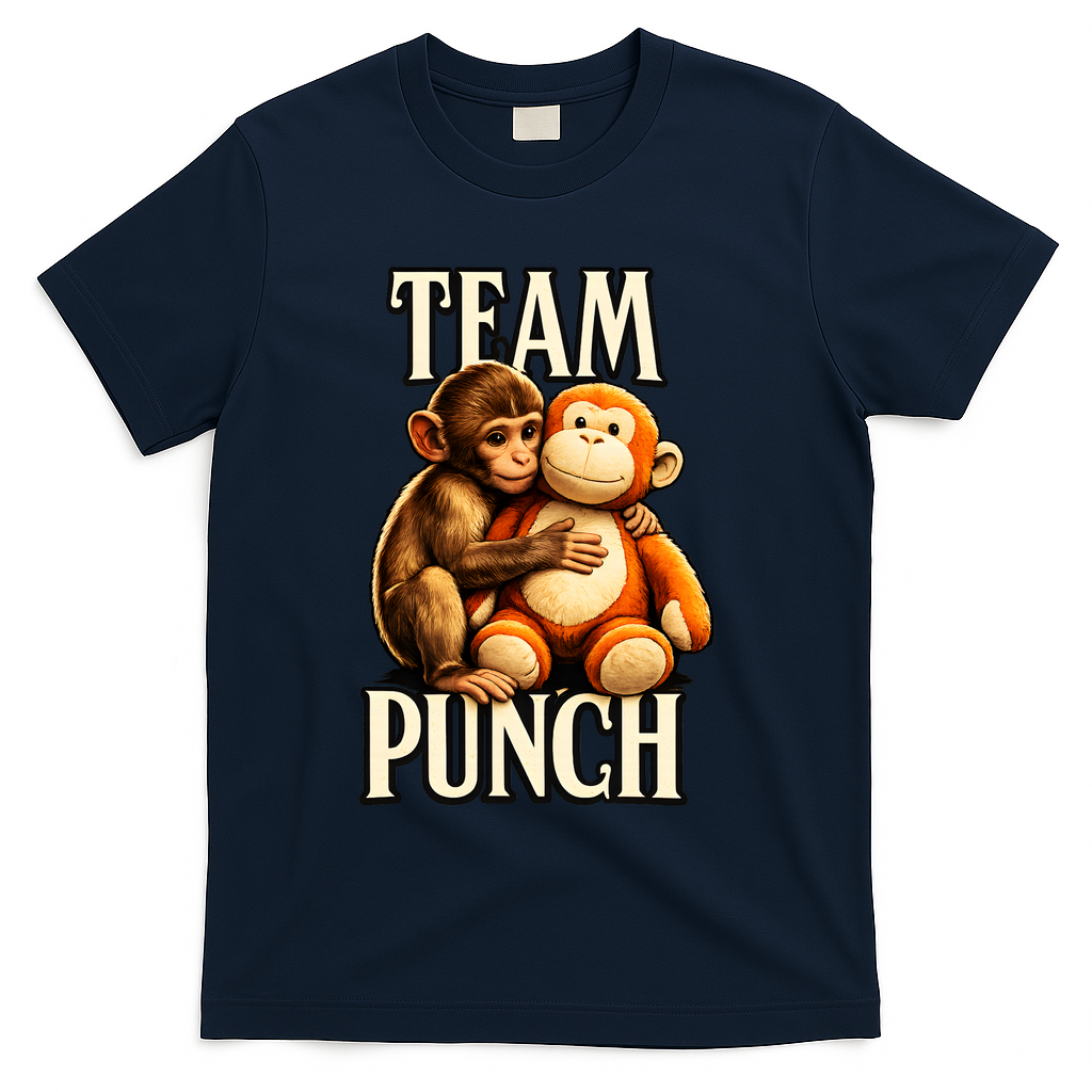 Team Punch Baby Monkey Punch T-Shirt - Navy