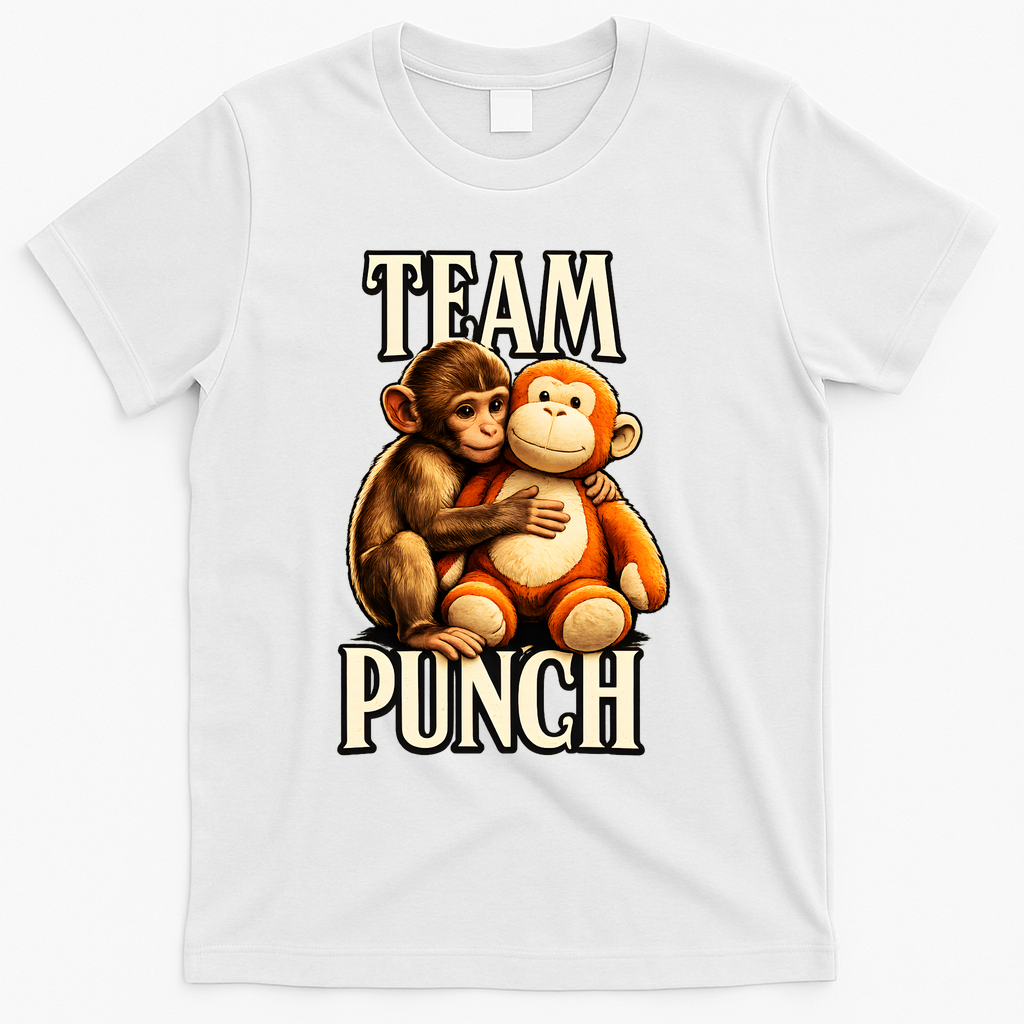 Team Punch Baby Monkey Punch T-Shirt - White