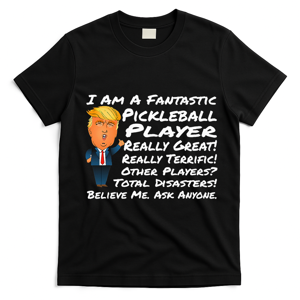 Trump Pickleball Design T-Shirt - Black