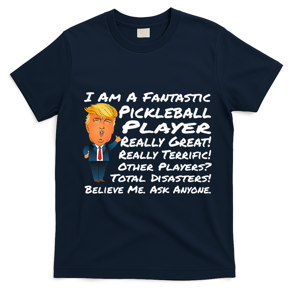 Trump Pickleball Design T-Shirt - Navy Blue