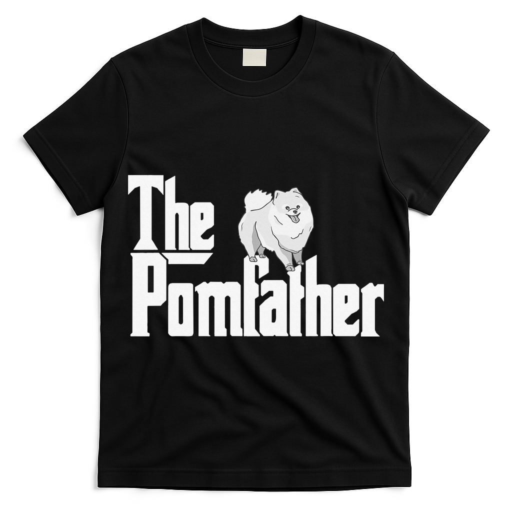 The Pomfather - Pom Father Funny Dog Dad Pomeranian Lover T-Shirt