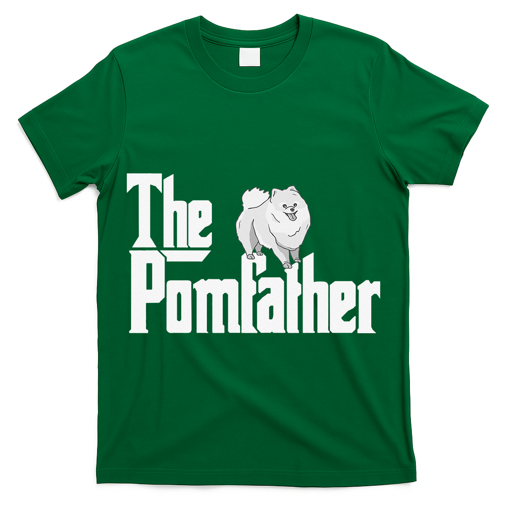 The Pomfather - Pom Father Funny Dog Dad Pomeranian Lover T-Shirt