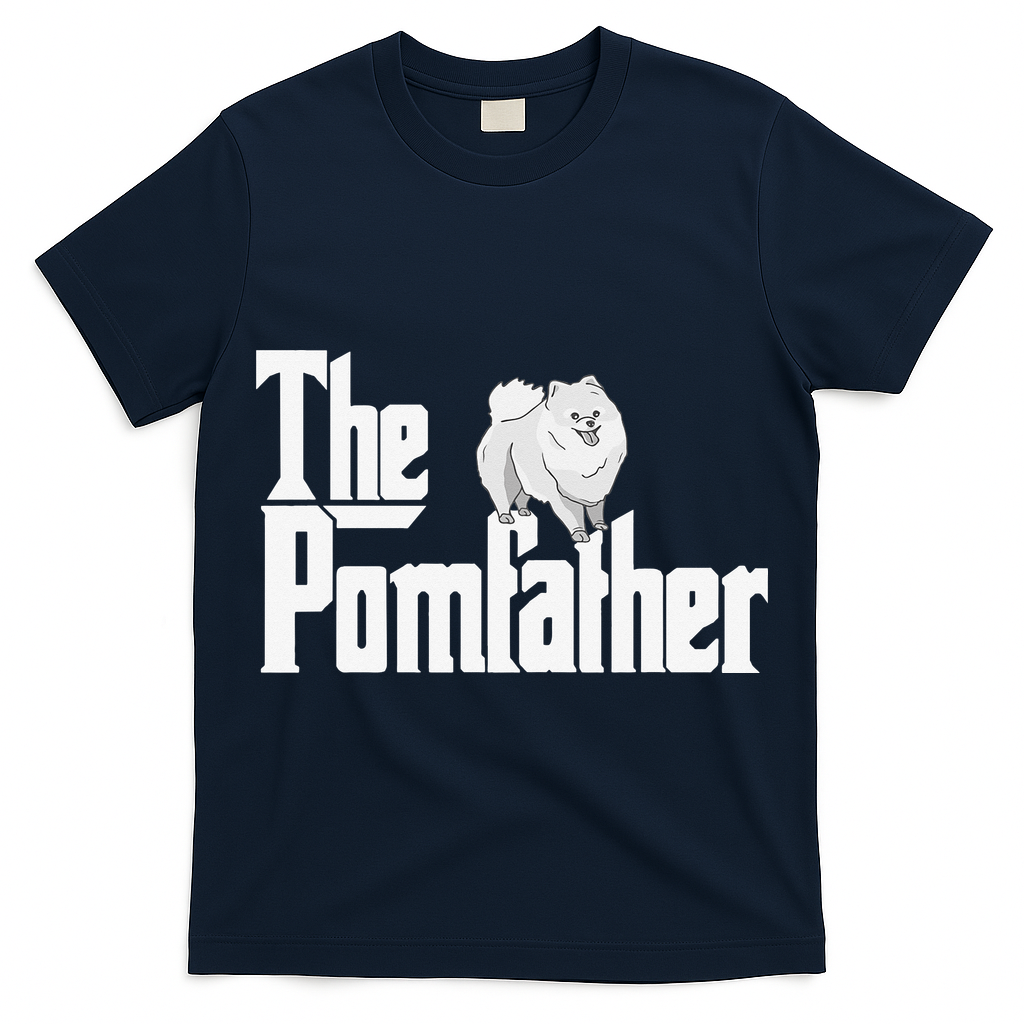 The Pomfather - Pom Father Funny Dog Dad Pomeranian Lover T-Shirt