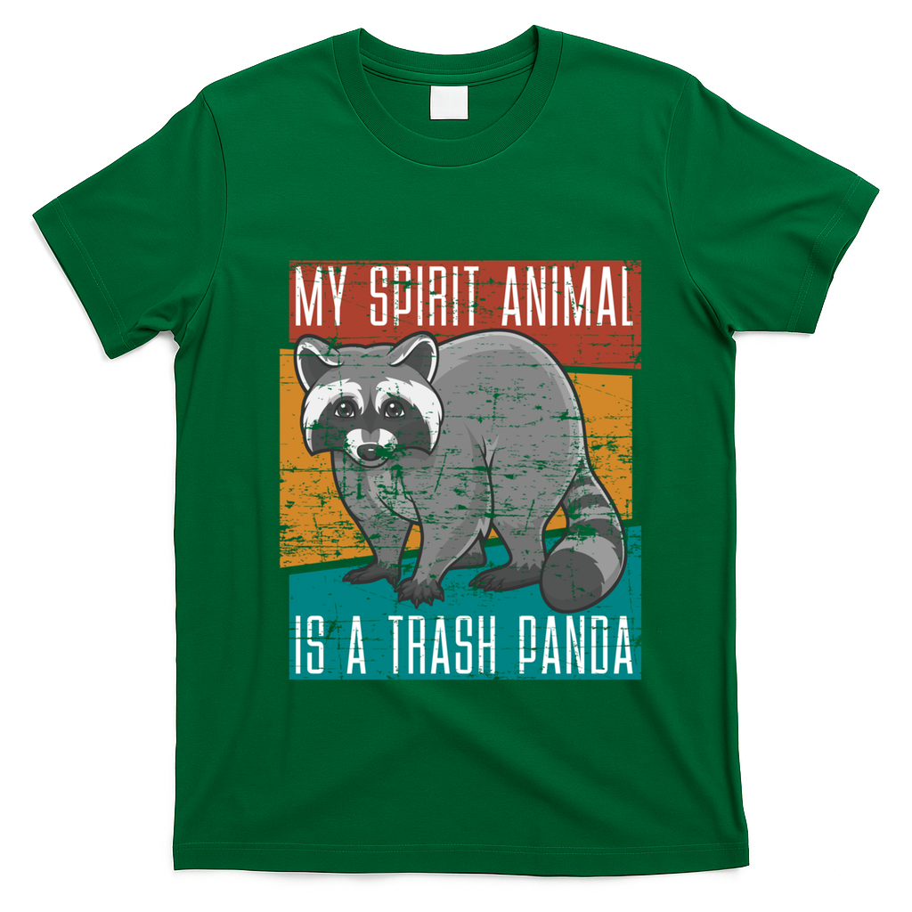Trash Panda Zoo Keeper Gift Spirit Animal Racoon Cool Gift T-Shirt - Irish Green
