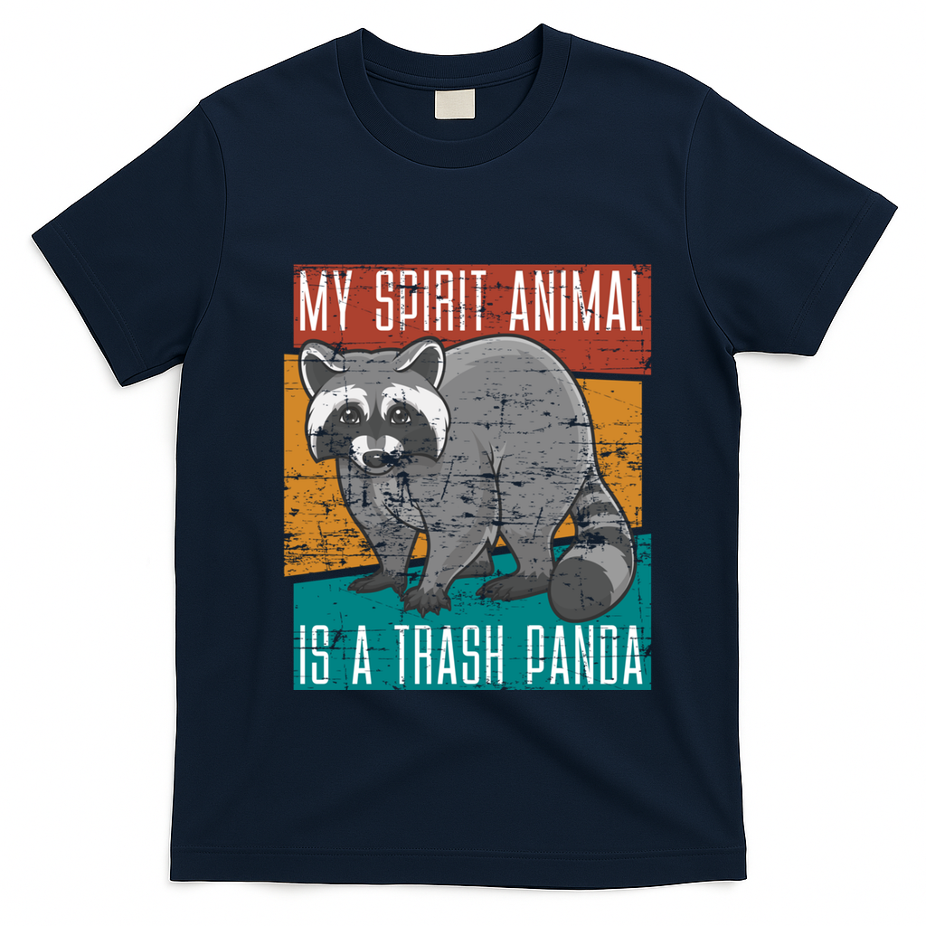 Trash Panda Zoo Keeper Gift Spirit Animal Racoon Cool Gift T-Shirt - Navy Blue