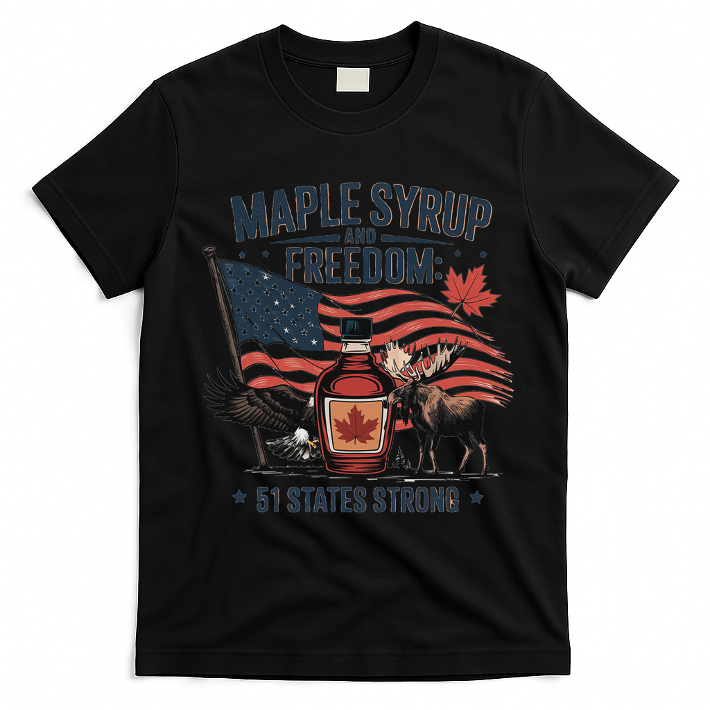 Trump Q Canada 51st State Of Usa T-Shirt - Black