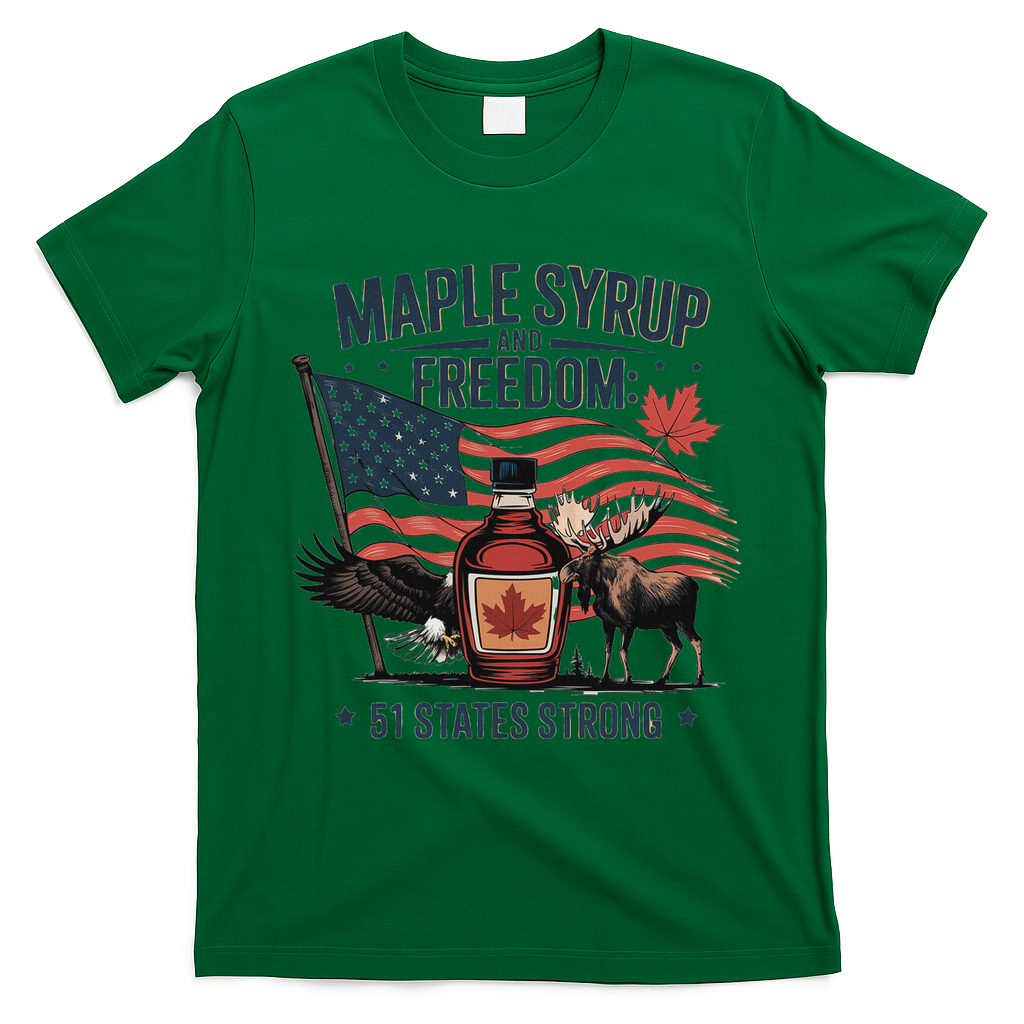 Trump Q Canada 51st State Of Usa T-Shirt - Irish Green