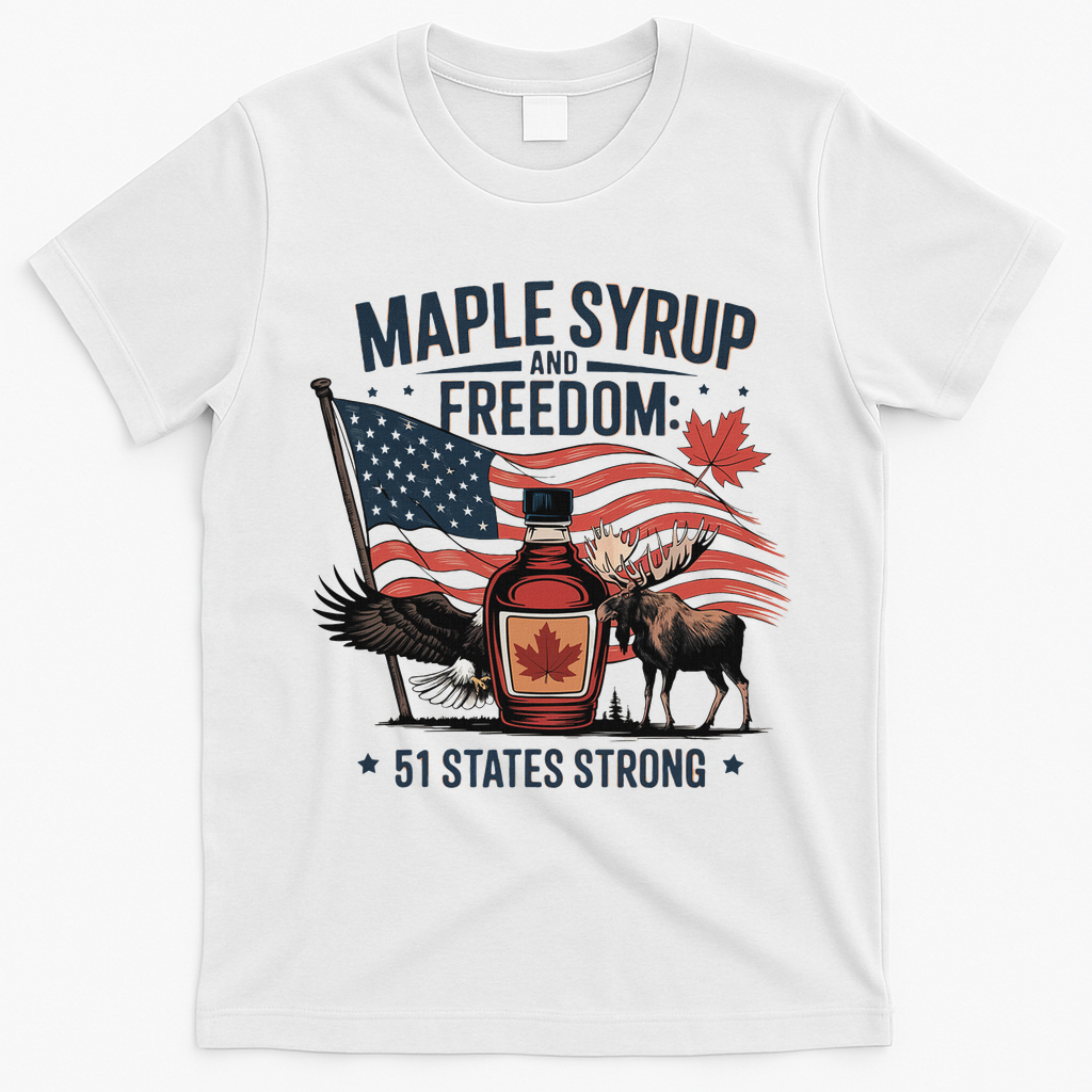 Trump Q Canada 51st State Of Usa T-Shirt - White