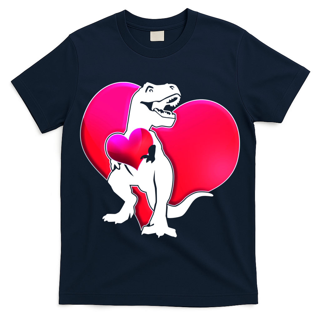 Tyrannosaurus Rex Valentine Heart Dinosaur  T-Shirt