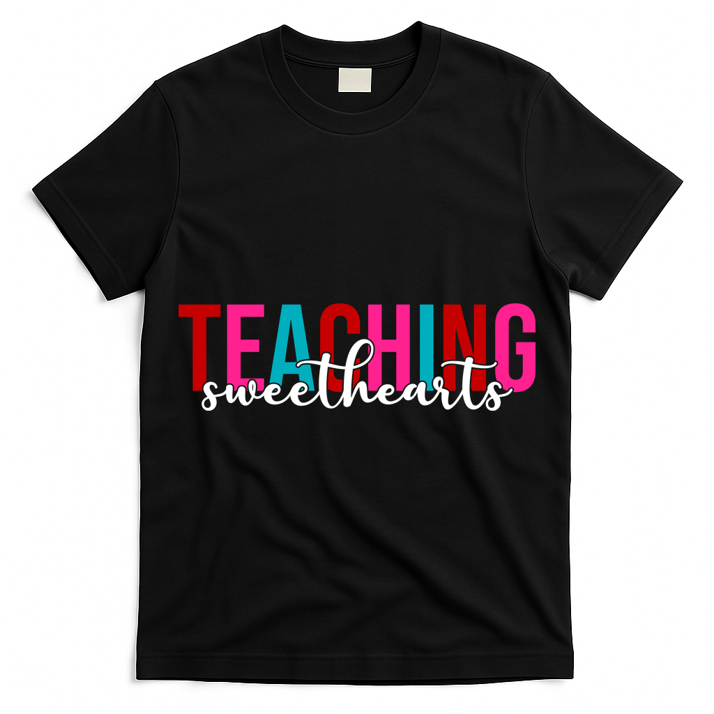 Teaching Sweethearts Colorful Teacher T-Shirt