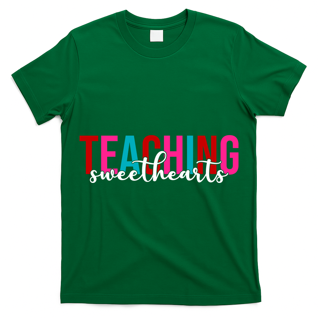 Teaching Sweethearts Colorful Teacher T-Shirt
