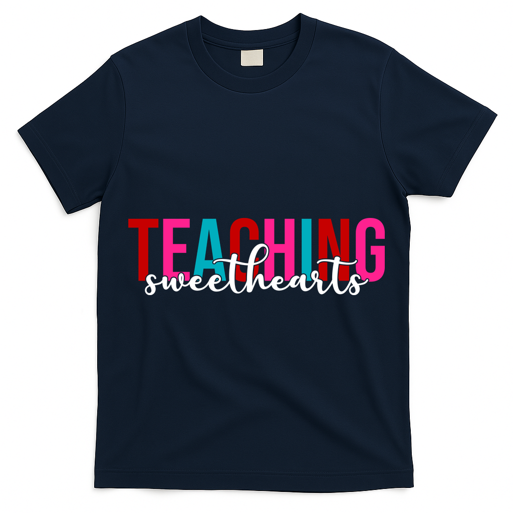 Teaching Sweethearts Colorful Teacher T-Shirt