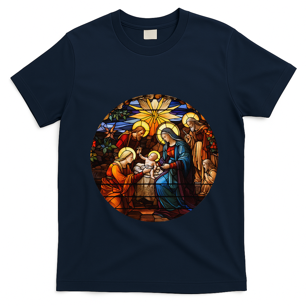 True Story Christmas Nativity Jesus Christian T-Shirt - Navy Blue