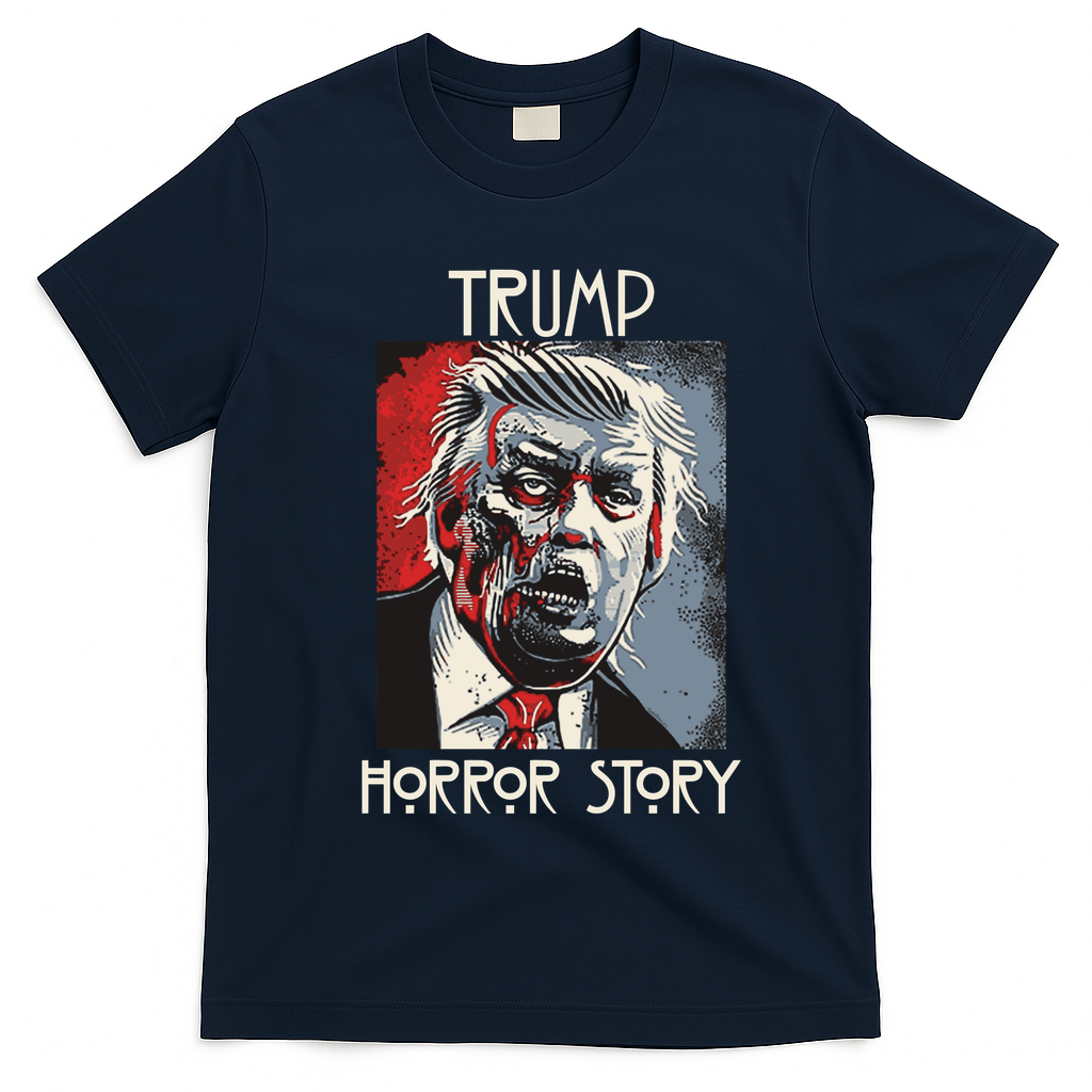 American Trump Horror Horror Story 2016 Zombie Election T-Shirt - Navy Blue