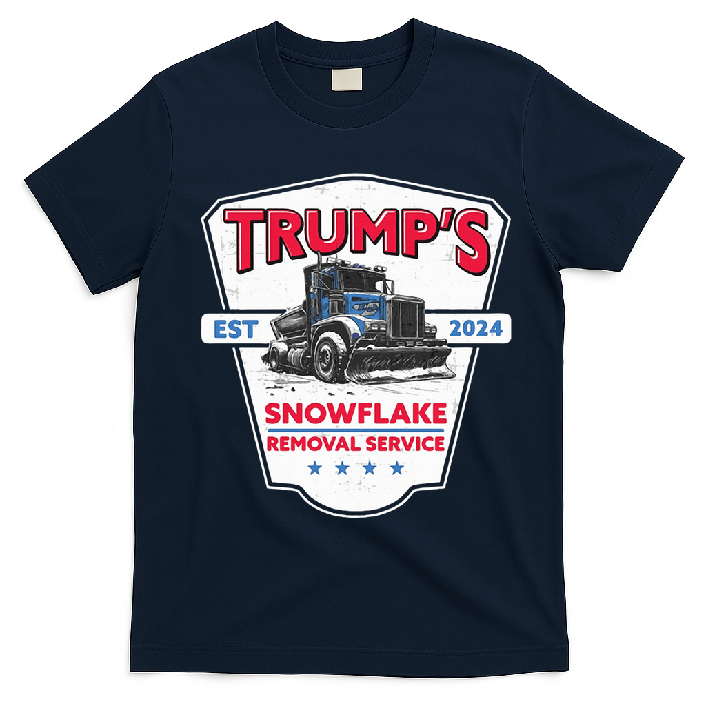 Trumps Snowflake Removal Service Est 2024 T-Shirt - Navy Blue