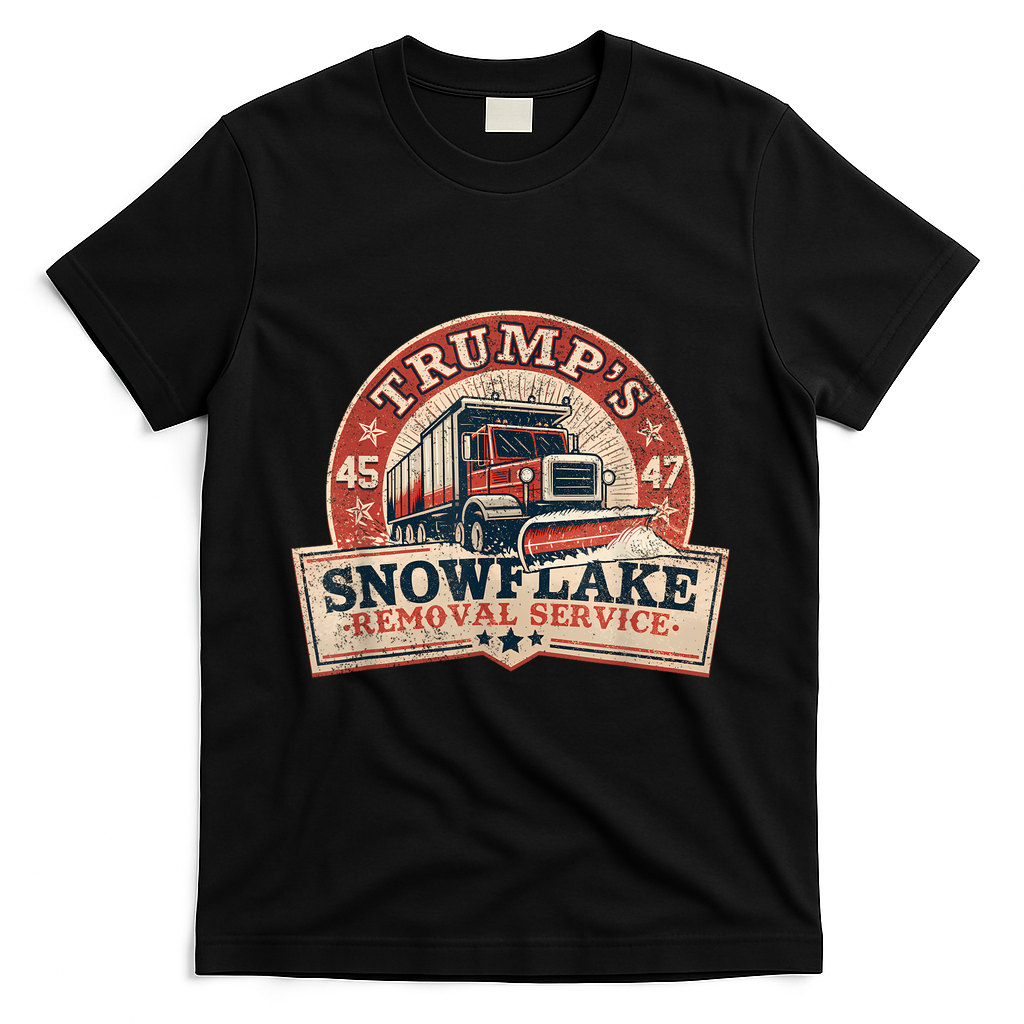 TrumpS Snowflake Removal Service Funny Trump Vintage T-Shirt - Black