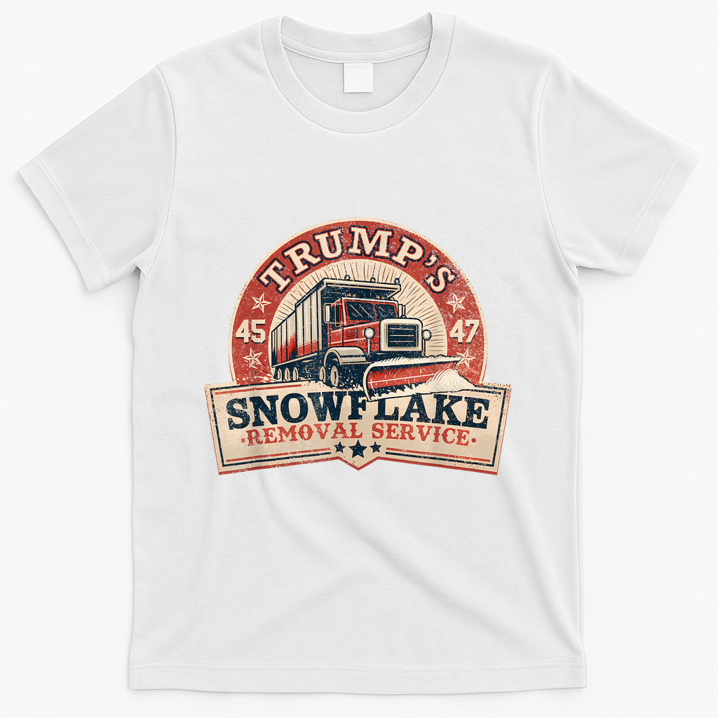 TrumpS Snowflake Removal Service Funny Trump Vintage T-Shirt - White