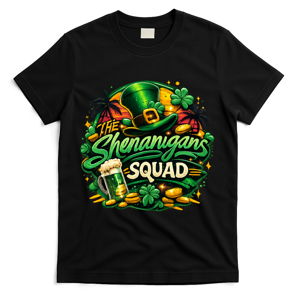 The Shenanigans Squad  T-Shirt - Black